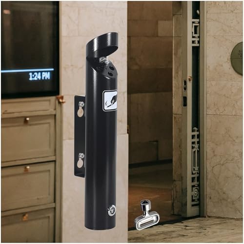 Posacenere da parete, in acciaio inox, per esterni, patio, sigaretta, postazione commerciale, smaltimento antincendio per mozziconi