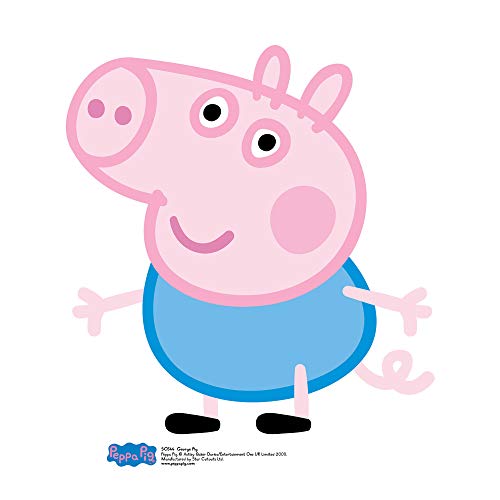 Cadeau d'anniversaire George Pig silhouette en carton à offrir pour chambre enfant