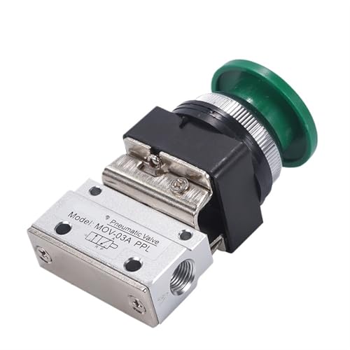 Válvula MOV-03 de 2 posiciones y 3 vías con botón de parada tipo hongo 5