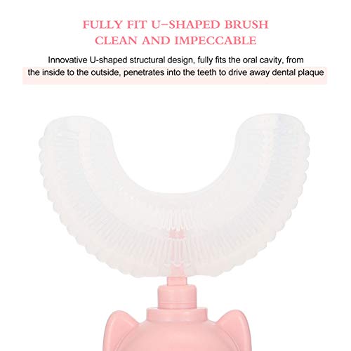 FRCOLOR 1 Set Zahnbürste Kinderzahnbürste Haushalts Mundpflege U Förmige Elektrische Vollautomatische Rosa Abs – Bild 4