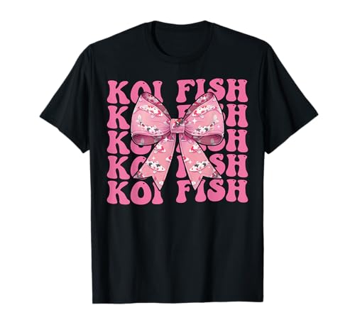 Coquette Bow Koi Fish Carp Nishikigoi Niña Mamá Día de la Madre Camiseta