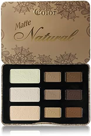 Ccolor Cosmetics - Matte Natural, 9-Color Eyeshadow Palette Matte Finish, Highly Pigmented Eye Shadow Makeup, Long-Wearing Eye Palette, Eye Makeup Kit with Easy-to-Blend Neutral Shades