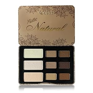 Ccolor Cosmetics – Matte Natural, 9-Color Eyeshadow Palette Matte Finish, Highly Pigmented Eye Shadow Makeup, Long-Wearing Eye Palette, Eye Makeup Kit with Easy-to-Blend Neutral Shades