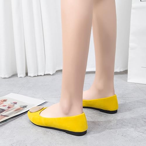 Office Flat Women Slip On Work Loafer Dolly Shoes4