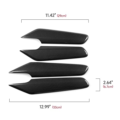 Image of for 2022 2023 2024 2025 2026 Honda Civic 11th Gen Accessories Inner Door Handle Protective Cover Decals ABS Carbon Fiber Stickers