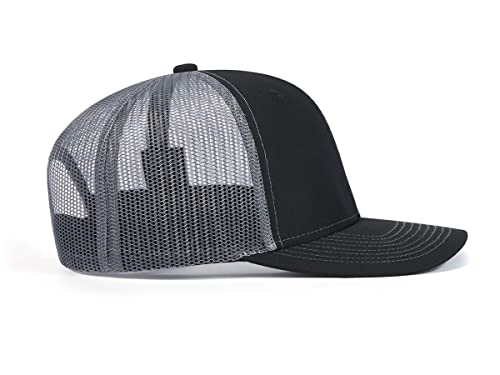 Image of Quanhaigou Trucker Hat - Mesh Snap Back - Unisex Adjustable Baseball Cap - Outdoor Hats for Men Women