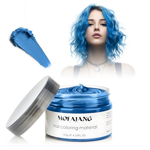 Blue Hair Color Wax for Men &amp; Women, Temporary Hair Color, 4.23 oz