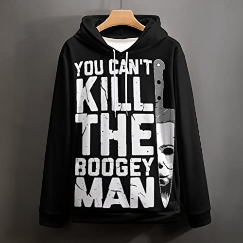 ZHANGXM Pullover Halloween Michael Myers Autumn Soft and Comfortable Loose Hip-Hop for Men Long-Sleeved Sweater 2XL4