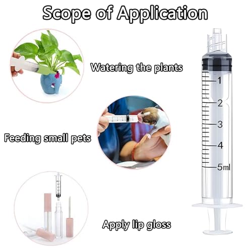 Image of 3 PCS Injection Syringe for Feeding+2PCS Short and Long Nipples, Hand Feeding Syringe for Birds and Small Pets, 1ml 3ml 5ml Syringe Set PP and Silicone Material for Nutrition Delivery