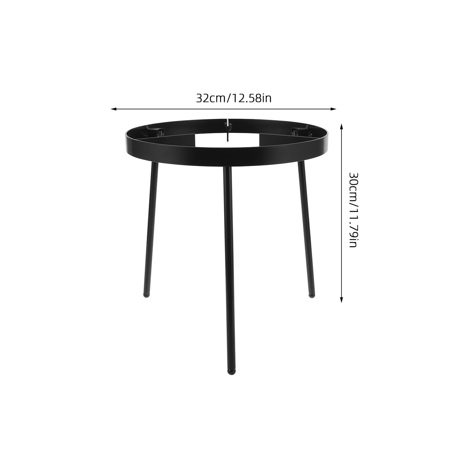 Cabilock Trípode para Fogatas Portátil de Hierro Fundido Negro 25 CM Soporte para Parrilla de Camping y Cocina al Aire Libre Equipo Resistente para Picnics Acampadas y Barbacoas