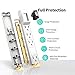 PLUGTUL Power Strip Surge Protector 2-Pack - 4 Outlets & 2 Ft Extension Cord, 1875W/15A 90 Joules, Overload & Surge Protection, Wall Mount for Home Office, ETL Listed White