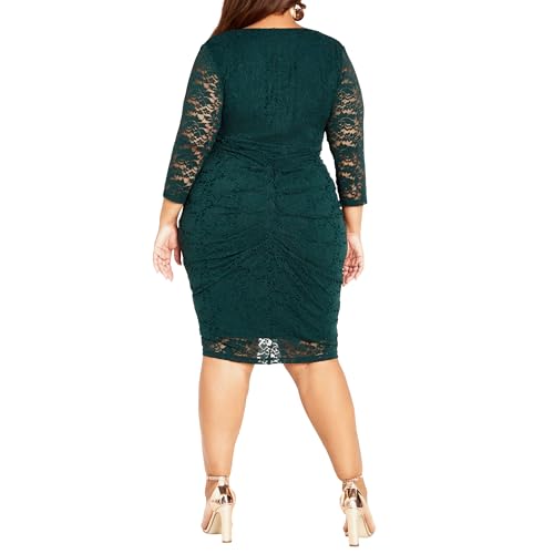Image of City Chic Women's Plus Size Cocktail Dress - Lacey Zip