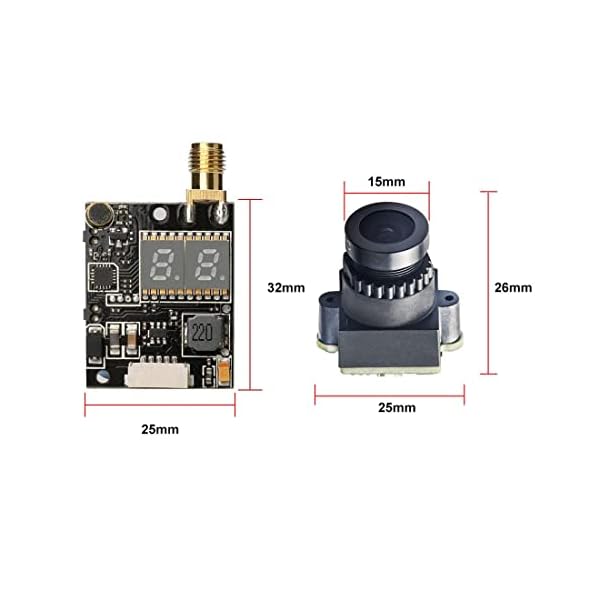 AKK TC2 FPV Sender mit 800TVL 120 Grad NTSC Format Kamera für FPV Drohne – Bild 4