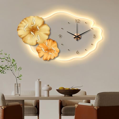 Horloge murale moderne pour salon silencieuse et design avec télécommande - 5