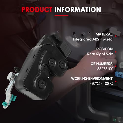 Image of CCIYU Rear Right Passenger Side Door Lock Actuator Compatible For Dodge Ram 1500 2500 3500 1998 1999 2000 2001 2002, Lower Door Latch Rear Door Lock Latch Actuator, Replace 55275100