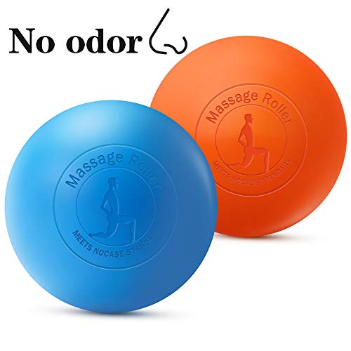 KOOLSEN Lacrosse Balls 2 Pack Massage Ball for Myofascial Release, Muscle Knots, Yoga and Trigger Point Therapy. 100% Solid Silica Gel Construction - 2 Firm Balls