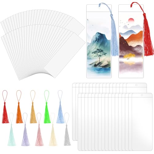 Marque-pages vierges en papier kraft avec pompons pour vos projets de bricolage (Lot de 120)