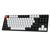 Keychron C1 TKL Mechanical Gaming Keyboard – Wired White LED Backlit Compact Keyboard with Linear Mechanical Switches, Compatible with Mac & Windows