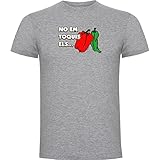 k kruskis - t shirt catalogna no em toquis els pebrots manica corta uomo - m, grigio