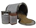 QuestMark 2105 Standard Epoxy Concrete Floor Patch and Resurfacer - Three Component 100% Solids Mortar - Fill and Repair Cracks, Holes, Pits and Spalling (1 Gallon, Light Gray)