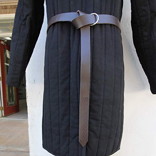 Viking Weave Leather Tunic Belt Brown3