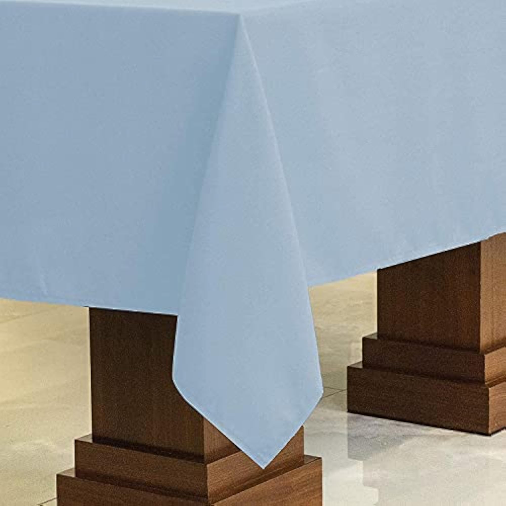 Soft Cloth Rectangular Tablecloth for 4 Seater, Baby Blue
