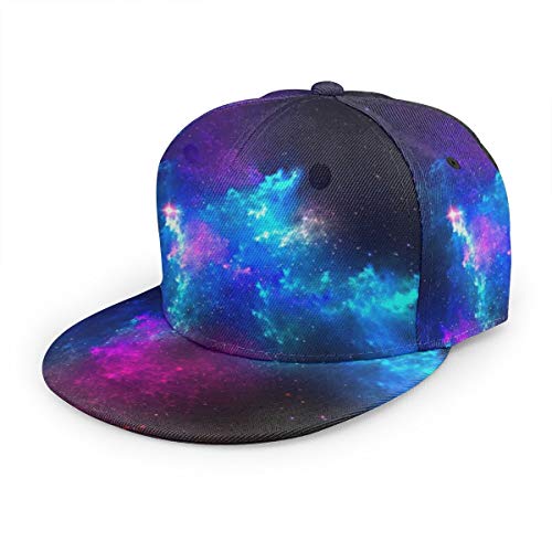 YEGFTSN Baseball Cap Men Women - Beautiful Galaxy Space Adjustable 3D Printed Snapback Flat Bill Hip Hop Hat