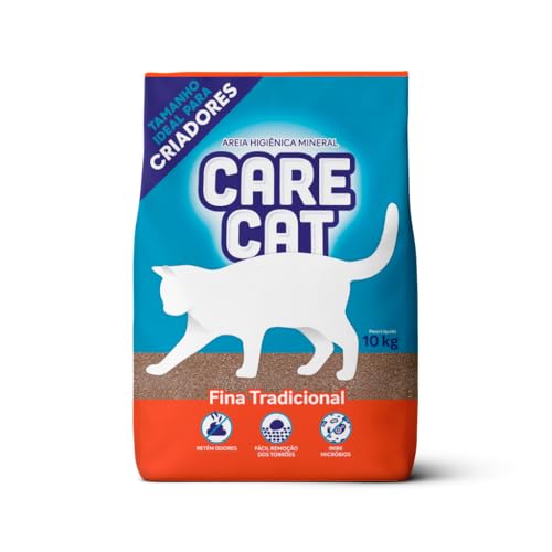 CareCat Areia Higiênica Criadores Fina Tradicional 10kg
