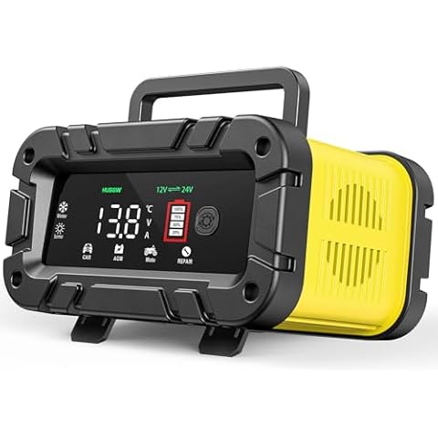 Husgw 20A Car Battery Charger with Display Cover