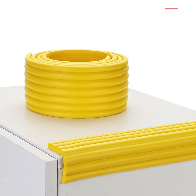 Silicone Edge Protector Strip, 2M Edge Corner Guard for Baby Kids Furniture and Tables Child Baby Proof Bumpers Baby Safety Bumper Guard (Yellow)