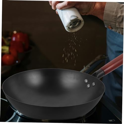 Wok chino con mango de madera antiadherente miniatura 4