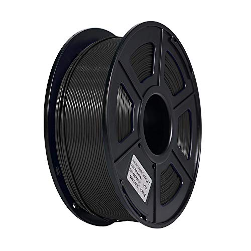 JGMAKER 3D Printer Filament 1.75mm ±0.03mm PLA Filament Weight 1kg Smooth Printing No Bubbles No Clogging Durable Filament 335M Compatible for Most FDM 3D DIY Desktop Printer 3D Pen (Black)
