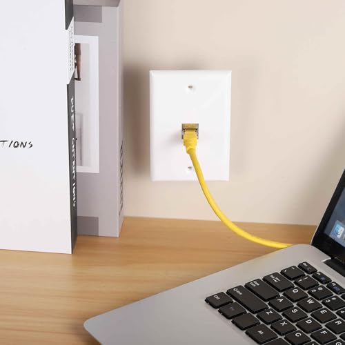 Support de montage basse tension avec plaque murale Ethernet Cat 7 blindée - 4