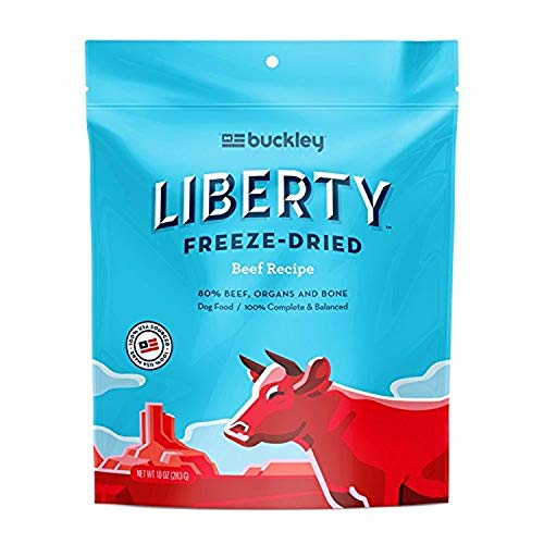 Buckley Liberty Freeze Dried Dog Food/Food Topper And Mixer, Beef, 10 Ounce #TOP18