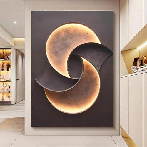 Peinture murale lune abstraite pour créer une ambiance zen dans votre salon