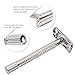 WEISHI Chrome Long Handle Butterfly Open Double Edge Safety Razor Kit - 1 Razor, 1 Stand & 10pcs Blades