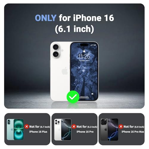 jaroco Magnetic for iPhone 16 Case, [Compatible with MagSafe][Military Grade Drop Protection][Heavy Duty Protection][Non-Slip][Shockproof] 2-Layer Durable Bumper Phone Case 6.1''-Blue Purple by jaroco - Image 6