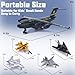 Crelloci 5 Pack Army Navy Airplane Toys Set with Light & Sounds, Military Fighter Jet Die Cast Plane Metal Aircraft Toy, Pull Back Aircraft Gift for Kids Toddlers Boys Girls Ages 3+