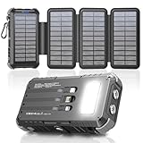 batterie externe 50000mah 【Solide et Durable】Ce chargeur solaire portable utilise des batteries polymères de haute qualité et est certifié IP67 pour sa résistance à l'eau et à la poussière. Il est résistant aux chocs et aux chutes et peut fonctionner à des températures allant de -20°C à 60°C