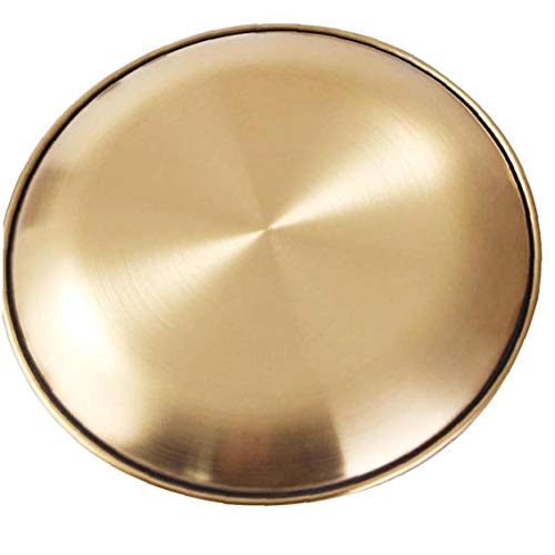 Stainless Steel Dining Plate Golden Gerechten Ronde Cake Steak Tray Voedsel Container Tablewares Keuken Opslag voor Cake… - Image 6