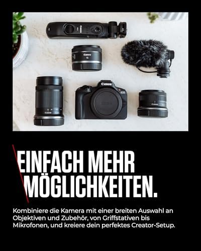 Bild 5 - Canon EOS R50 Systemkamera + RF-S 18-45mm is STM Objektiv - Spiegellose Kamera (Digitalkamera mit Autofokus + Motiverkennung für Personen Augen Tiere Fahrzeuge, 4k Video, 15 Bilder pro Sek.) schwarz