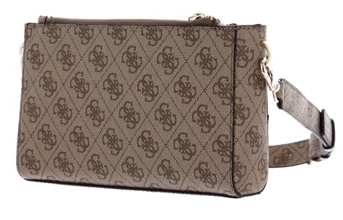 Sac à épaule GUESS Didi Mini Latte Logo marron clair à double zip - 4