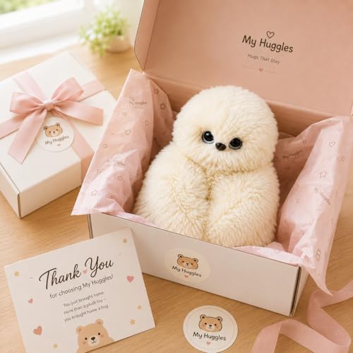 Image of MONEX Garments Cute Fluffy Plush Toy Set for Kids, Soft Kawaii Stuffed Animal Doll for Bedroom Decor & Gift, Purple Pink White Plushies