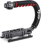 Zeadio Video Action Stabilizing Handle Grip Handheld Stabilizer with Cold Shoe Mount for All DSLR Camera Camcorder