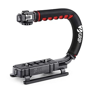 Zeadio Video Action Stabiliserend Handgreep Handheld Stabilizer met Koude Schoen Mount voor alle DSLR Camera Camcorder