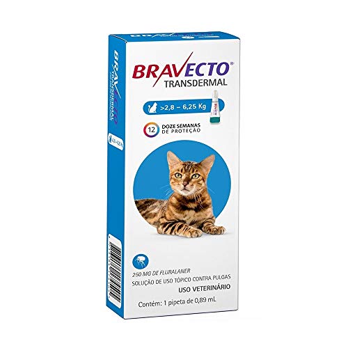 Antipulgas e Carrapatos Bravecto Transdermal para Gatos de 2,8 a 6,25kg - 1 Pipeta