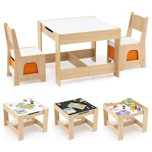 COSTWAY Juego de Mesa y Sillas Infantil