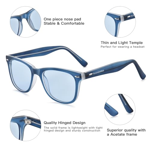 Image of 99.9% Blue Light Blocking Glasses For Men Women Anti-Fatigue Computer Gaming Sleep Glasses Reduce Eye Strain