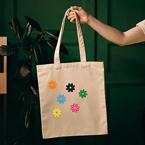 40 Pieces Mixed Color Daisy Flower Applique Patches Iron On Sewing On Flower Patches for Embroidery Repair DIY Crafts T-Shirt Pants Bags Hat Jeans