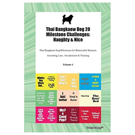 Thai Bangkaew Dog 20 Milestone Challenges: Naughty & Nice Thai Bangkaew Dog Milestones for Memorable Moment, Grooming, Care, Socialization & Training Volume 1